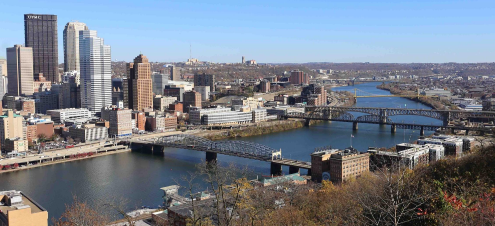 Aerial view of Pittsburgh